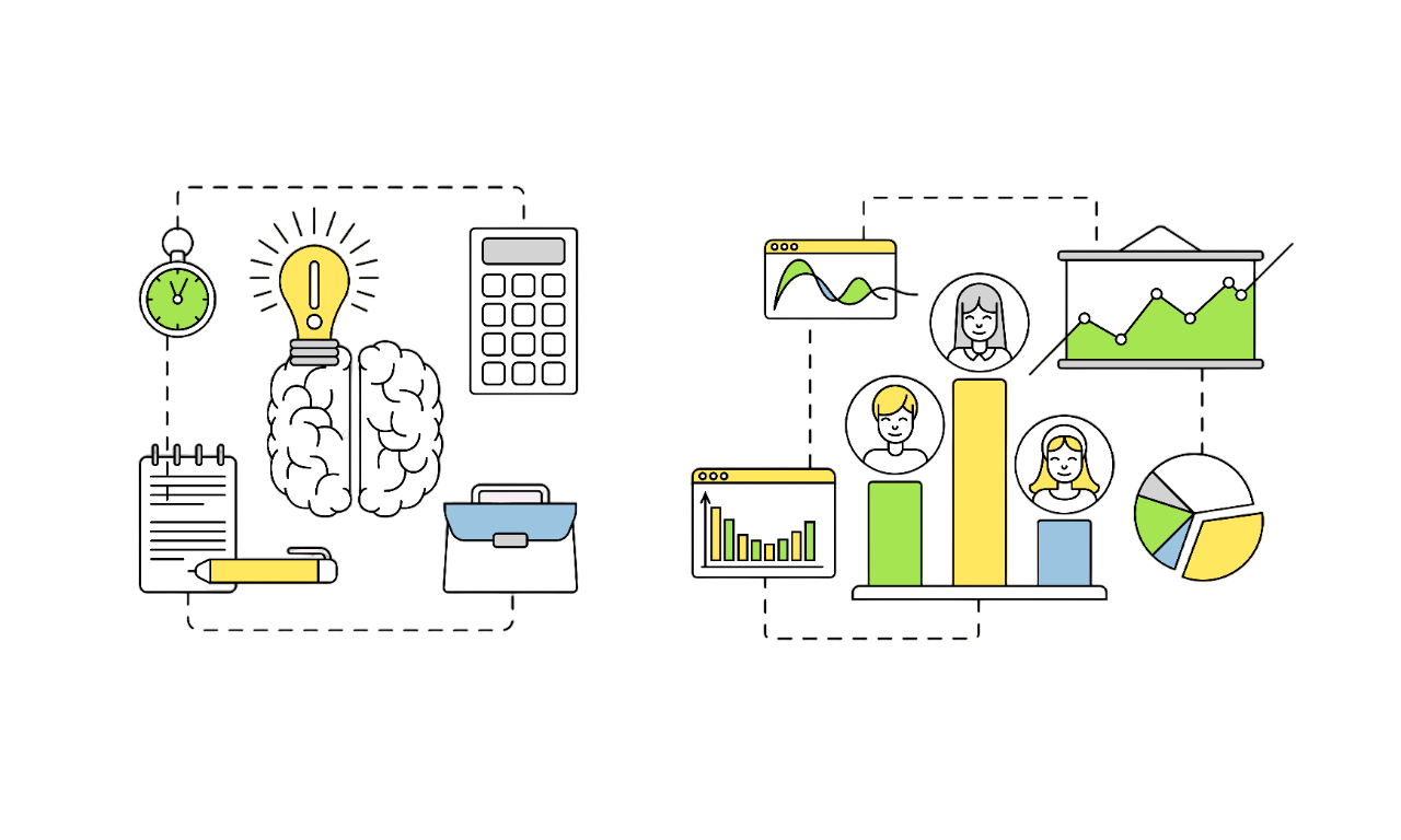 Analytics charts showing guest behavior
